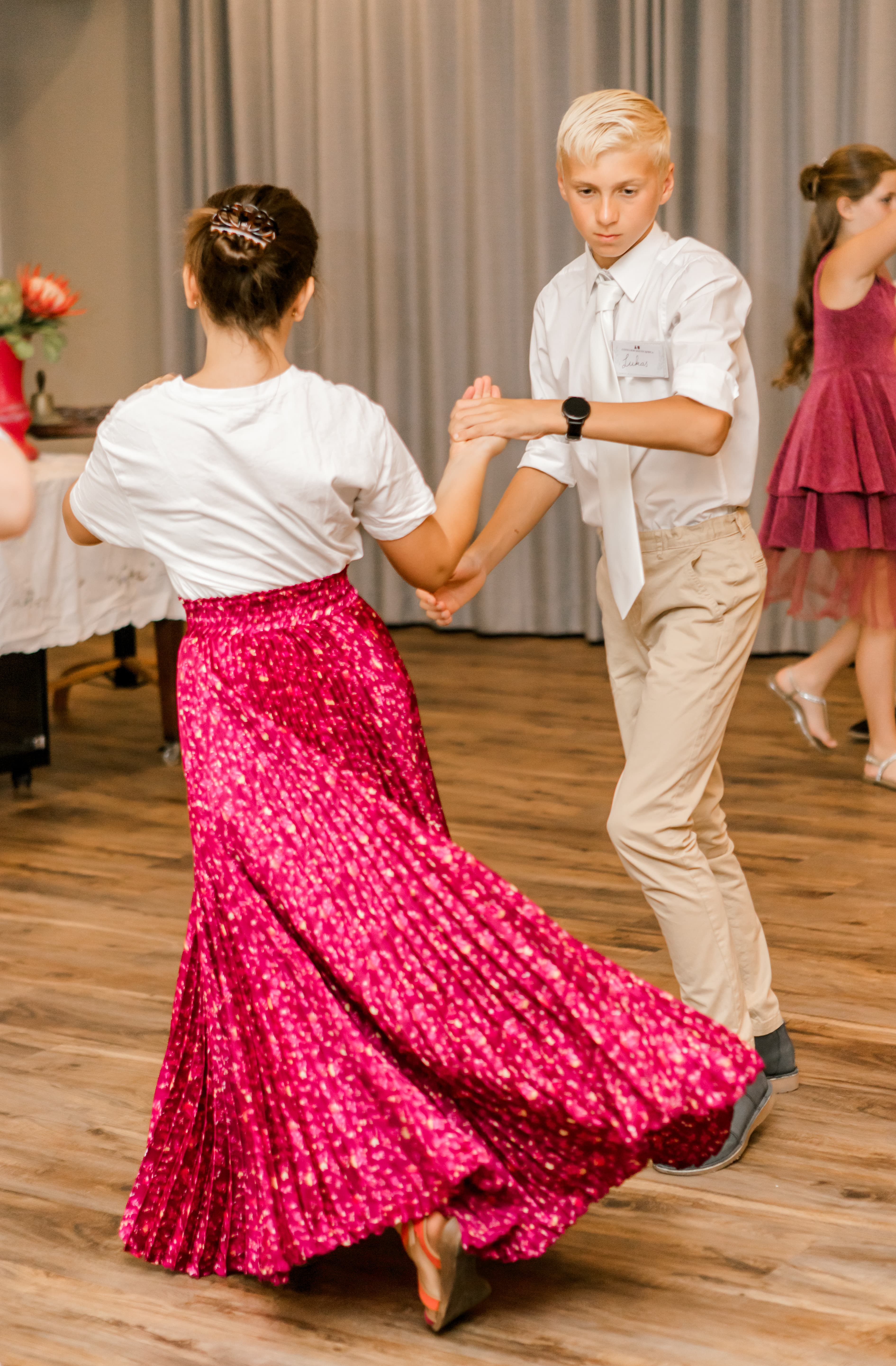 Students at Cotillion class