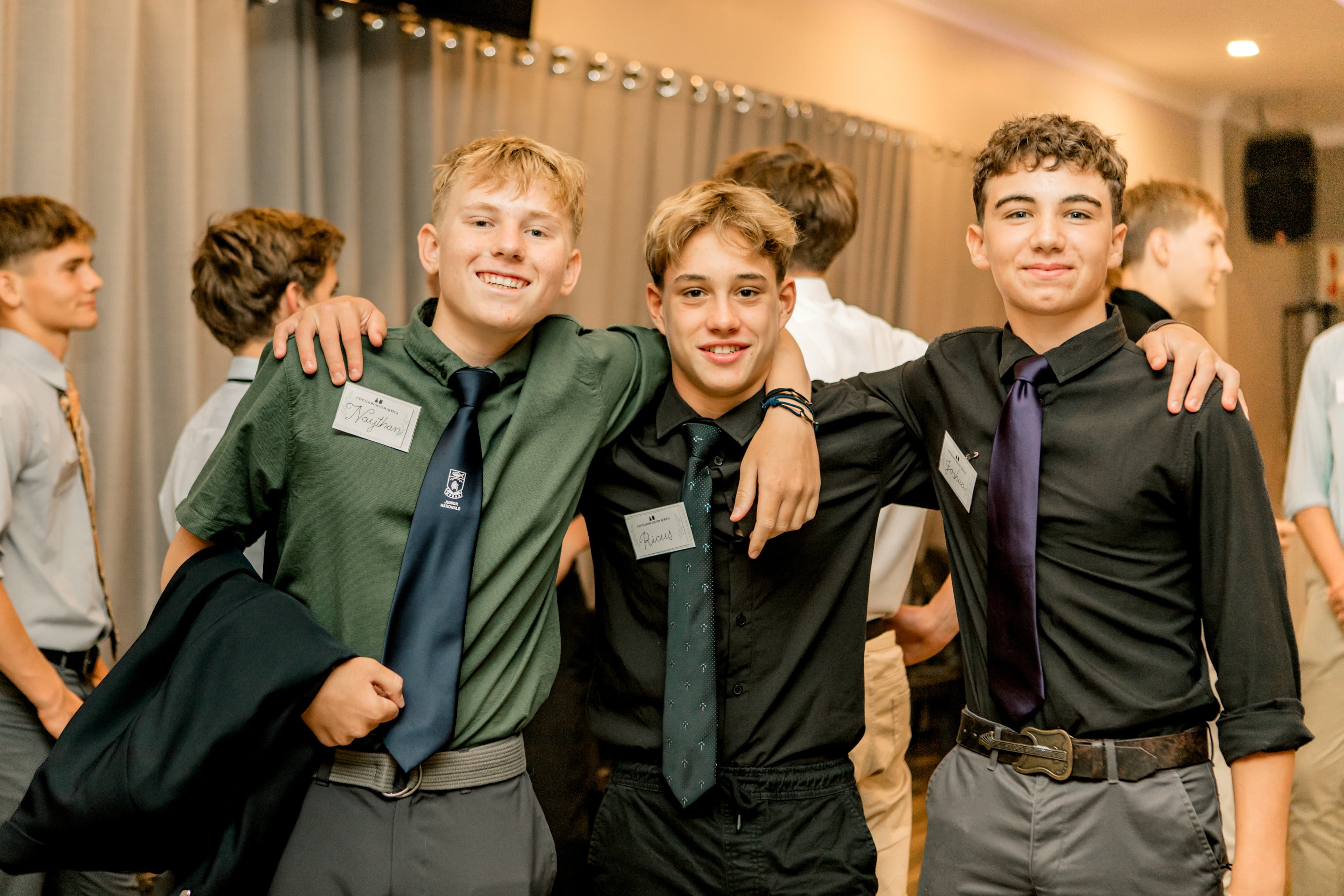 Cotillion students in class